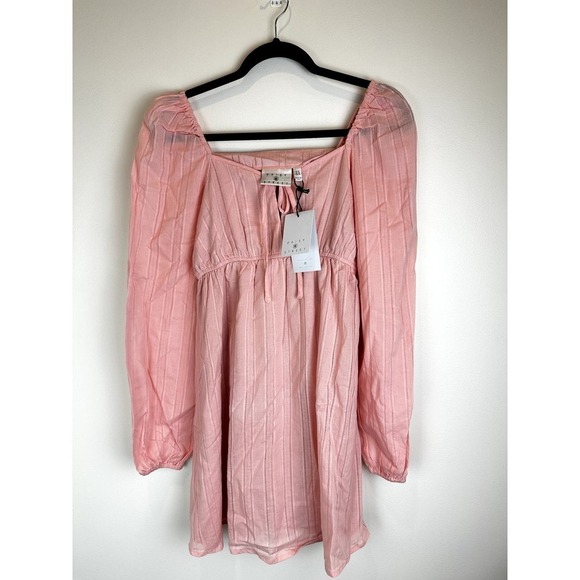 NWT Daisy Street Mini Milkmaid Poplin Tie Front Dress XS - Picture 1 of 8